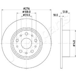 Brzdový kotúč JAPANPARTS DP-0207