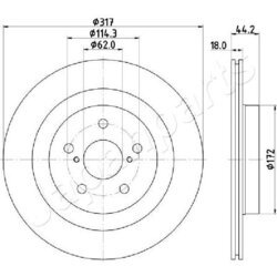 Brzdový kotúč JAPANPARTS DP-273C - obr. 1