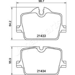 Sada brzdových platničiek kotúčovej brzdy JAPANPARTS PP-0123AF - obr. 1