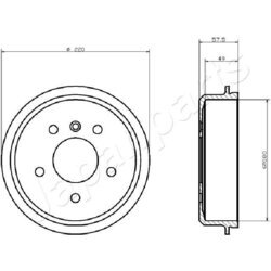 Brzdový bubon JAPANPARTS TA-0500