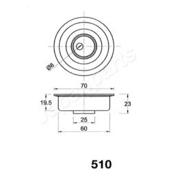 Napinák ozubeného remeňa JAPANPARTS BE-510 - obr. 1