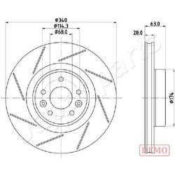 Brzdový kotúč JAPANPARTS DI-0717C