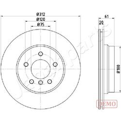 Brzdový kotúč JAPANPARTS DP-0108C