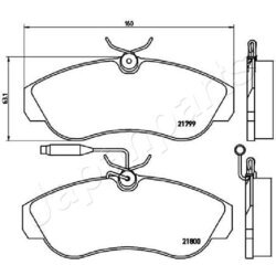 Sada brzdových platničiek kotúčovej brzdy JAPANPARTS PA-0246AF - obr. 1