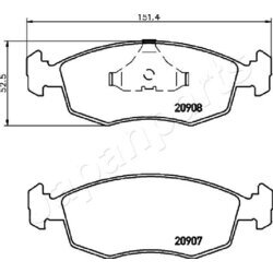 Sada brzdových platničiek kotúčovej brzdy JAPANPARTS PA-0303AF - obr. 1