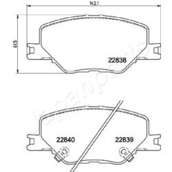 Sada brzdových platničiek kotúčovej brzdy JAPANPARTS PA-0417AF - obr. 1