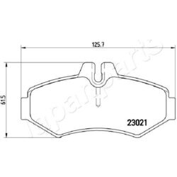 Sada brzdových platničiek kotúčovej brzdy JAPANPARTS PP-0513AF - obr. 1