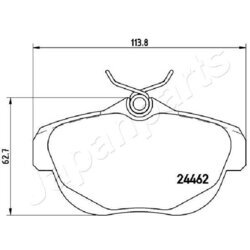 Sada brzdových platničiek kotúčovej brzdy JAPANPARTS PP-0607AF - obr. 1