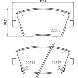 Sada brzdových platničiek kotúčovej brzdy JAPANPARTS PP-H12AF - obr. 1