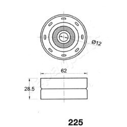 Napinák ozubeného remeňa JAPANPARTS BE-225 - obr. 1