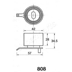 Napinák ozubeného remeňa JAPANPARTS BE-808 - obr. 2