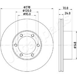 Brzdový kotúč JAPANPARTS DI-0715