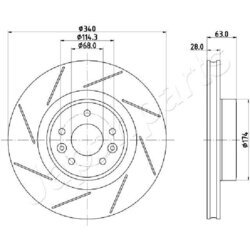 Brzdový kotúč JAPANPARTS DI-0717