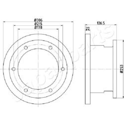 Brzdový kotúč JAPANPARTS DP-0224