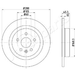 Brzdový kotúč JAPANPARTS DP-0404