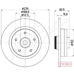 Brzdový kotúč JAPANPARTS DP-0710C