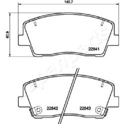 Sada brzdových platničiek kotúčovej brzdy JAPANPARTS PA-K35AF - obr. 1