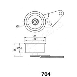 Napinák ozubeného remeňa JAPANPARTS BE-704 - obr. 1