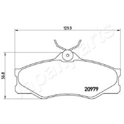 Sada brzdových platničiek kotúčovej brzdy JAPANPARTS PA-0945AF - obr. 1