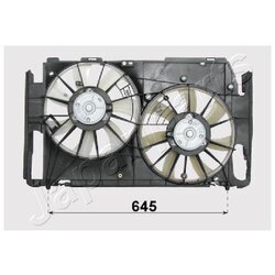 Ventilátor chladenia motora JAPANPARTS VNT152022