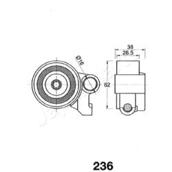 Napinák ozubeného remeňa JAPANPARTS BE-236 - obr. 1