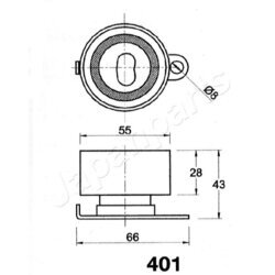 Napinák ozubeného remeňa JAPANPARTS BE-401 - obr. 1