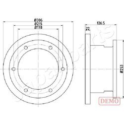 Brzdový kotúč JAPANPARTS DP-0224C