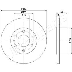 Brzdový kotúč JAPANPARTS DP-0225