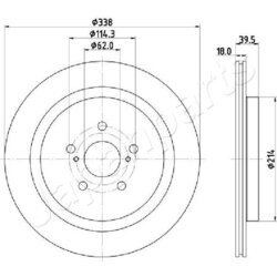 Brzdový kotúč JAPANPARTS DP-267C - obr. 1