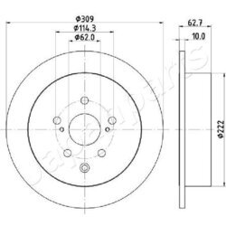 Brzdový kotúč JAPANPARTS DP-268C - obr. 1