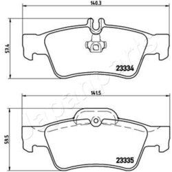 Sada brzdových platničiek kotúčovej brzdy JAPANPARTS PP-0511AF - obr. 1