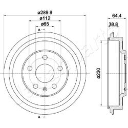 Brzdový bubon JAPANPARTS TA-0911