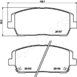 Sada brzdových platničiek kotúčovej brzdy JAPANPARTS PA-H30AF - obr. 1