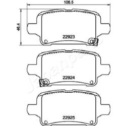 Sada brzdových platničiek kotúčovej brzdy JAPANPARTS PP-0406AF - obr. 1