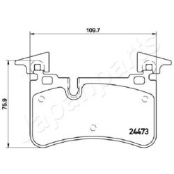 Sada brzdových platničiek kotúčovej brzdy JAPANPARTS PP-0506AF - obr. 1