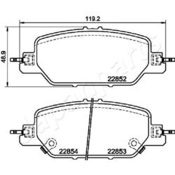 Sada brzdových platničiek kotúčovej brzdy JAPANPARTS PP-416AF - obr. 1