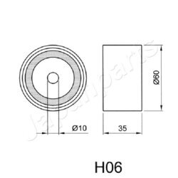 Napinák ozubeného remeňa JAPANPARTS BE-H06 - obr. 1