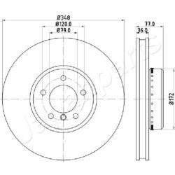 Brzdový kotúč JAPANPARTS DI-0157