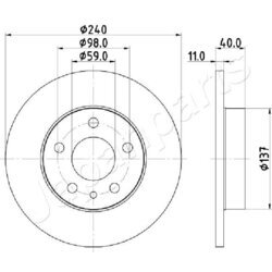 Brzdový kotúč JAPANPARTS DP-0209