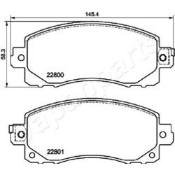 Sada brzdových platničiek kotúčovej brzdy JAPANPARTS PA-713AF - obr. 1