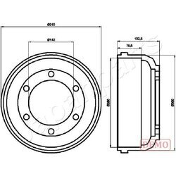 Brzdový bubon JAPANPARTS TA-0317C