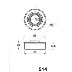 Napinák ozubeného remeňa JAPANPARTS BE-514 - obr. 1