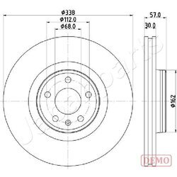 Brzdový kotúč JAPANPARTS DI-0920C