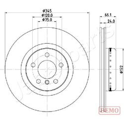 Brzdový kotúč JAPANPARTS DP-0104C