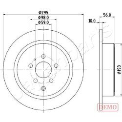 Brzdový kotúč JAPANPARTS DP-0608C