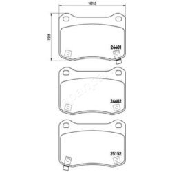 Sada brzdových platničiek kotúčovej brzdy JAPANPARTS PP-2006AF - obr. 1