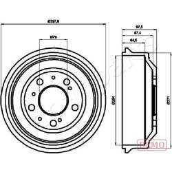 Brzdový bubon JAPANPARTS TA-0605C