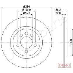 Brzdový kotúč JAPANPARTS DI-0944C