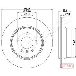 Brzdový kotúč JAPANPARTS DP-0128C