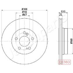 Brzdový kotúč JAPANPARTS DP-0517C